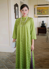 Lime Silk Ao Dai