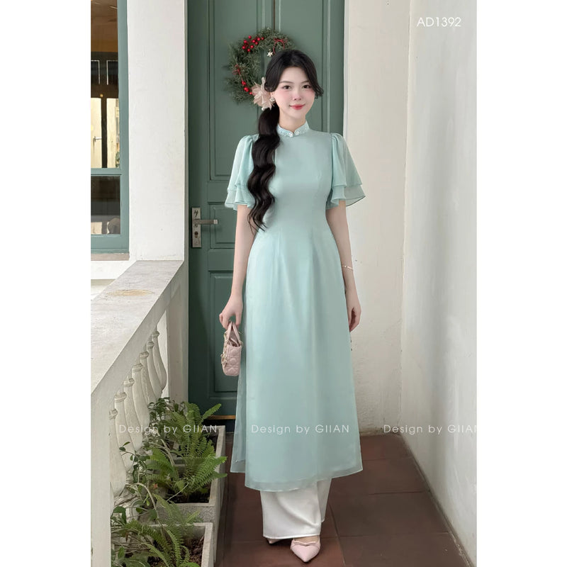 Mint Silk Modernize Ao Dai
