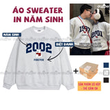 Áo Sweater Nỉ Bông Năm Sinh Gấu