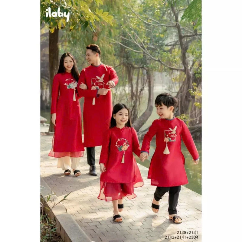 Embroider Ao Dai For Family