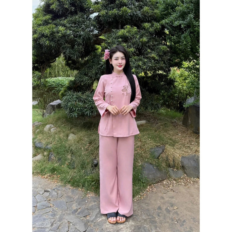 Bodhi Leaves Embroidered Monk Robes