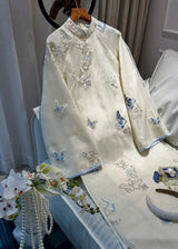 White Organza Modernize Ao Dai