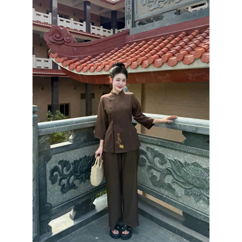 Calligraphy Letters Monk Robes