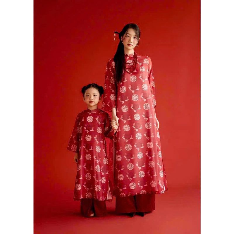 Red Tradtional Ao Dai