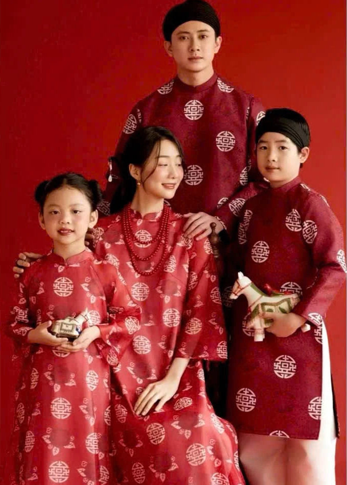 Red Tradtional Ao Dai