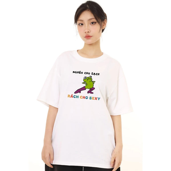 Áo Thun Nghèo Cho Sạch Rách Cho Sexy