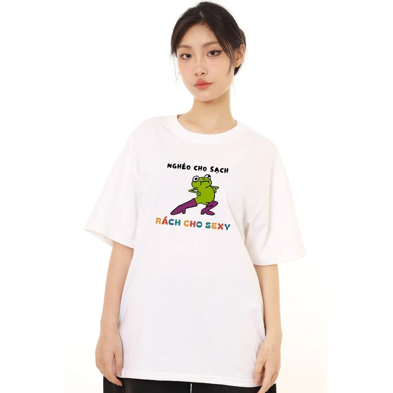 Áo Thun Nghèo Cho Sạch Rách Cho Sexy