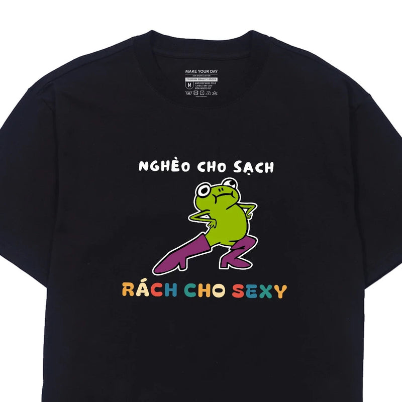 Áo Thun Nghèo Cho Sạch Rách Cho Sexy