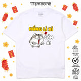 Áo Thun Tết Hông Lì Xì Cắn Á Con Mèo Hài Hước