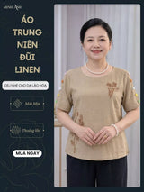 Áo Cổ Tròn Vải Đũi Cao Cấp AMA01