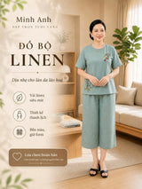 Đồ Bộ Vải Đũi Linen  MAB14