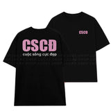 Áo Thun Kim Tuyến In Chữ CSCĐ Cuộc Sống Cực Đẹp