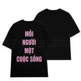 Áo Thun Kim Tuyến In Chữ MỖI NGƯỜI MỘT CUỘC SỐNG