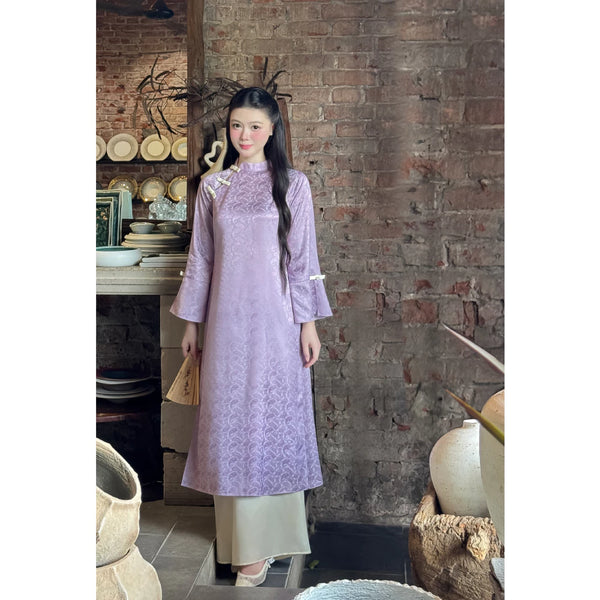 Purple Silk Modernize Ao Dai