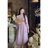 Purple Silk Modernize Ao Dai