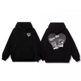 Áo Hoodie Chất Nỉ Bông Dày Trái Tim Vân Tay In Tên Bạn & Ảnh