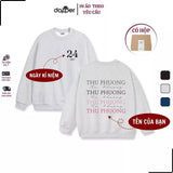 Áo Sweater Oversize Hàn Quốc In Tên Hot Trend