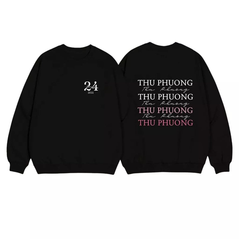 Áo Sweater Oversize Hàn Quốc In Tên Hot Trend