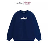 Áo Sweater Streetwear In Hình Cá Mập Shark