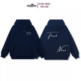 Áo Hoodie Unisex Chất Nỉ Bông Cá Nhân Hóa, In Tên Bạn và Người Thương