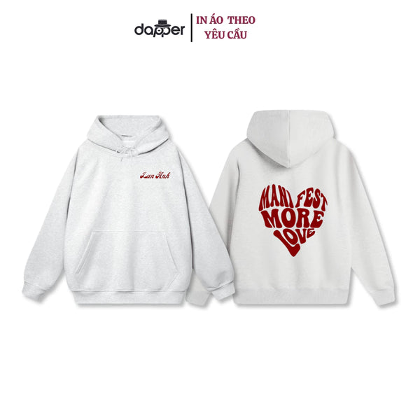 Áo Hoodie Chất Nỉ Lót Bông Mềm, In Tên Của Bạn