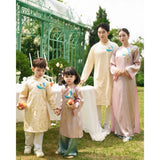 Pink - Cream Ao Dai For Family