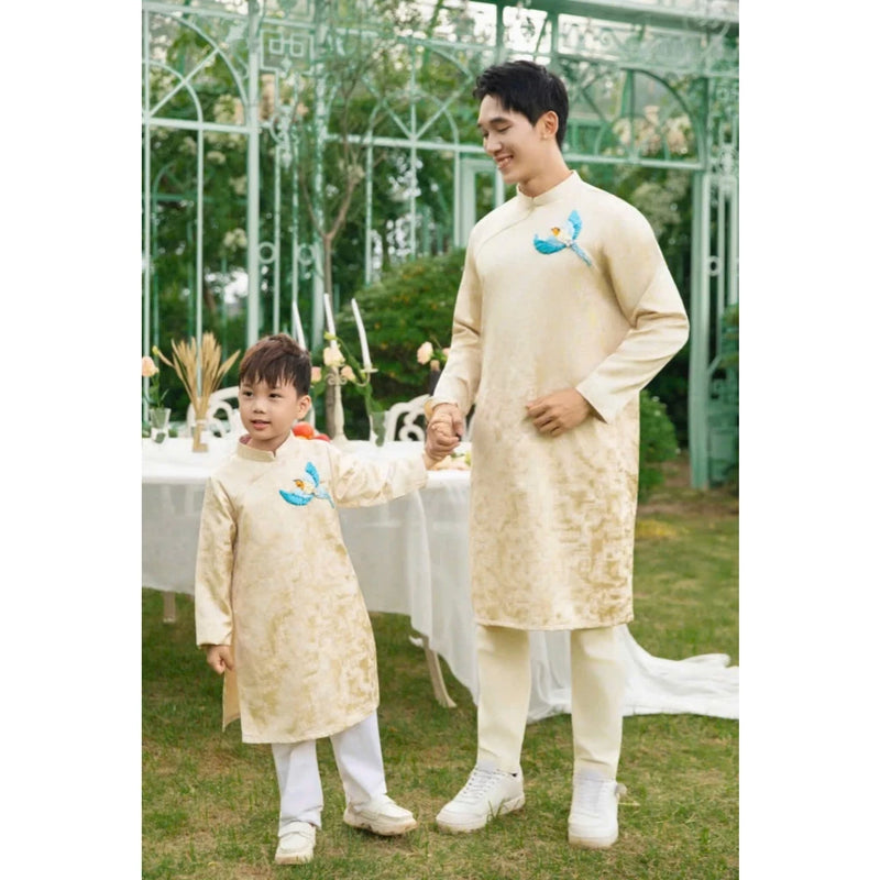 Pink - Cream Ao Dai For Family