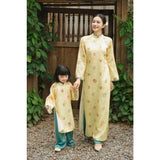 Yellow- Blue Ao Dai For Family