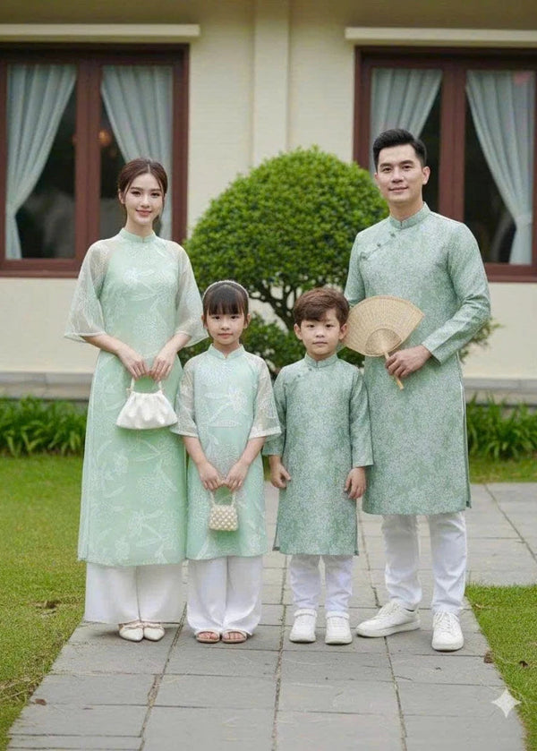 Mint Ao Dai For Family