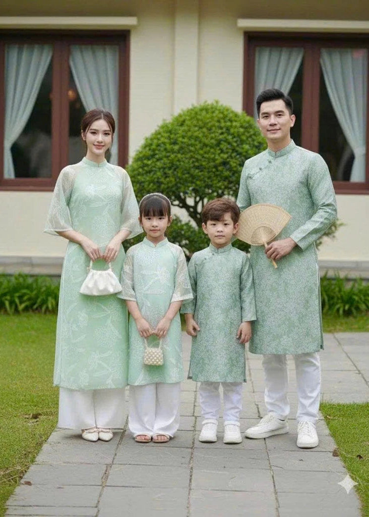 Mint Ao Dai For Family