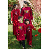 Dragon Embroider Ao Dai For Family