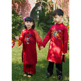 Dragon Embroider Ao Dai For Family