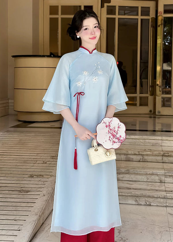 Blue Modernize Ao Dai