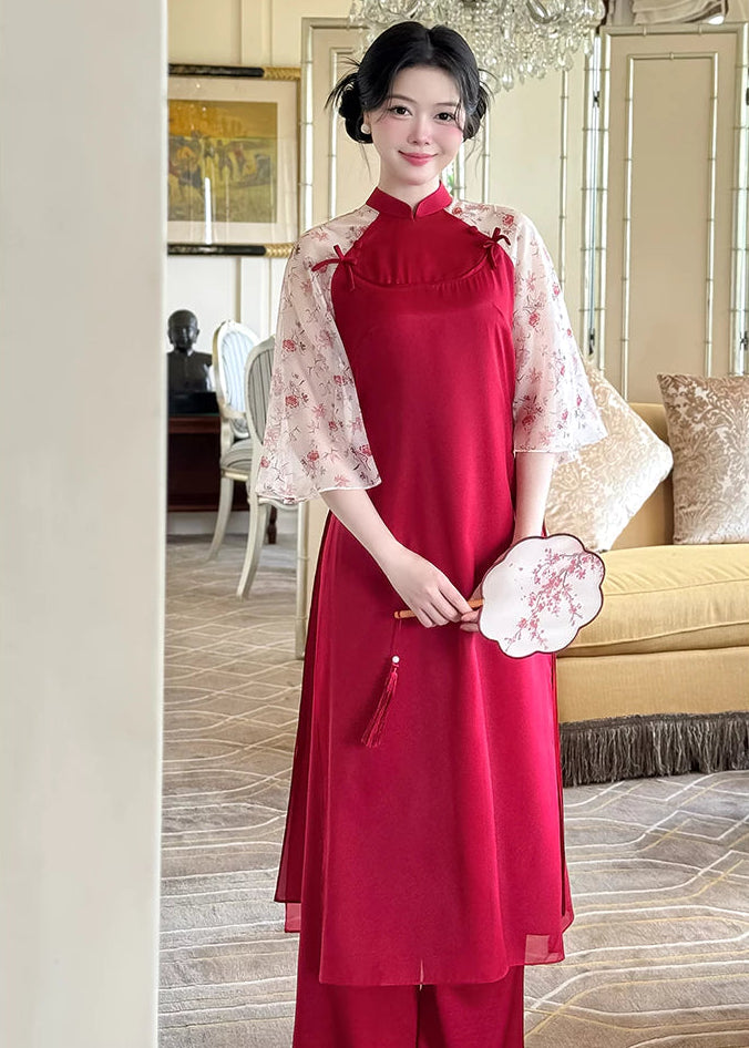 Floral Silk Modernize Ao Dai