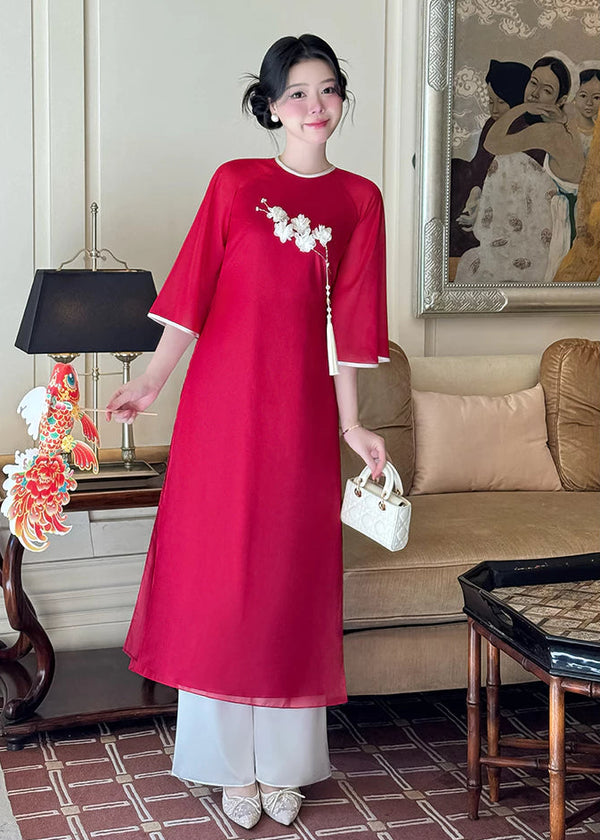 Red Modernize Ao Dai