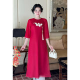 Red Modernize Ao Dai