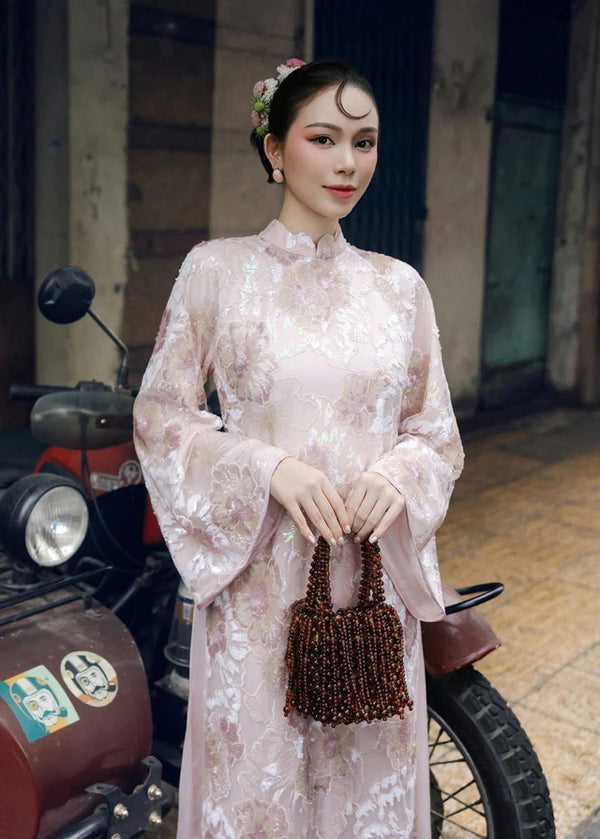 Sequined Modernized Ao Dai