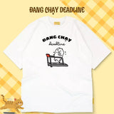 Áo Thun Mèo Mập Đang Chạy Deadline