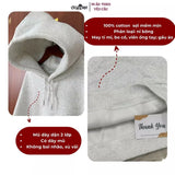 Áo Hoodie Chất Nỉ Lót Bông Mềm, In Tên Của Bạn,Trái Tim Đỏ