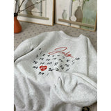 Áo Sweater Nỉ Bông In Ngày Tháng