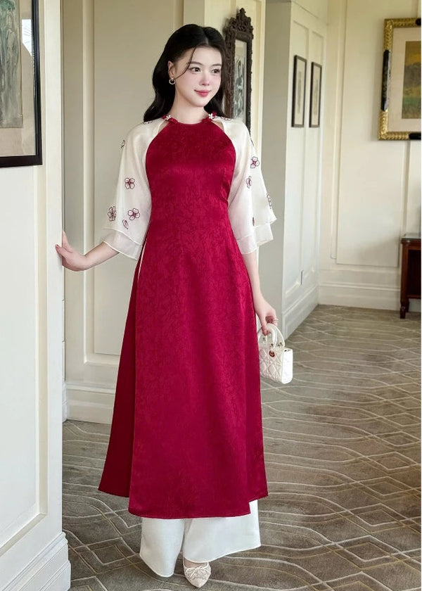 Floral Modernized Ao Dai