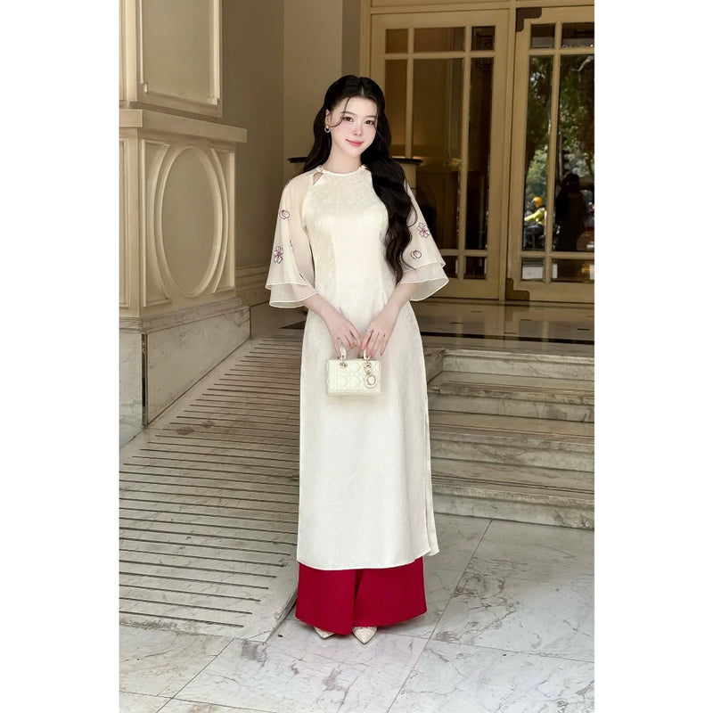 Floral Modernized Ao Dai