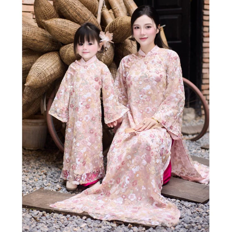 Sequined Modernized Ao Dai