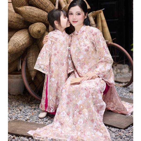Sequined Modernized Ao Dai