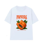 Áo Thun Mùa Hè Đi Biển Trái Cây Hình Đu Đủ Papayas