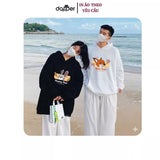 Áo Hoodie Nam Nữ Form Basic Chất Nỉ Bông In Hình In Nét Đẹp