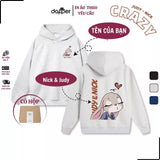 Áo Hoodie Nam Nữ Form Basic Chất Nỉ Bông Dày Dặn Hình In Judy - Nick