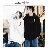Áo Hoodie Nam Nữ Form Basic In Tên + Hoạt Hình