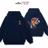 Áo Hoodie Nam Nữ Form Basic In Tên + Hoạt Hình