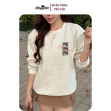 Áo Sweater Nỉ Bông Cao Cấp In Tên+Ảnh Couple